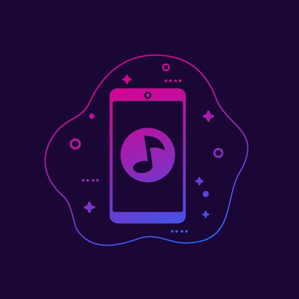 Musik-Streaming-App Vektor-Symbol vektor