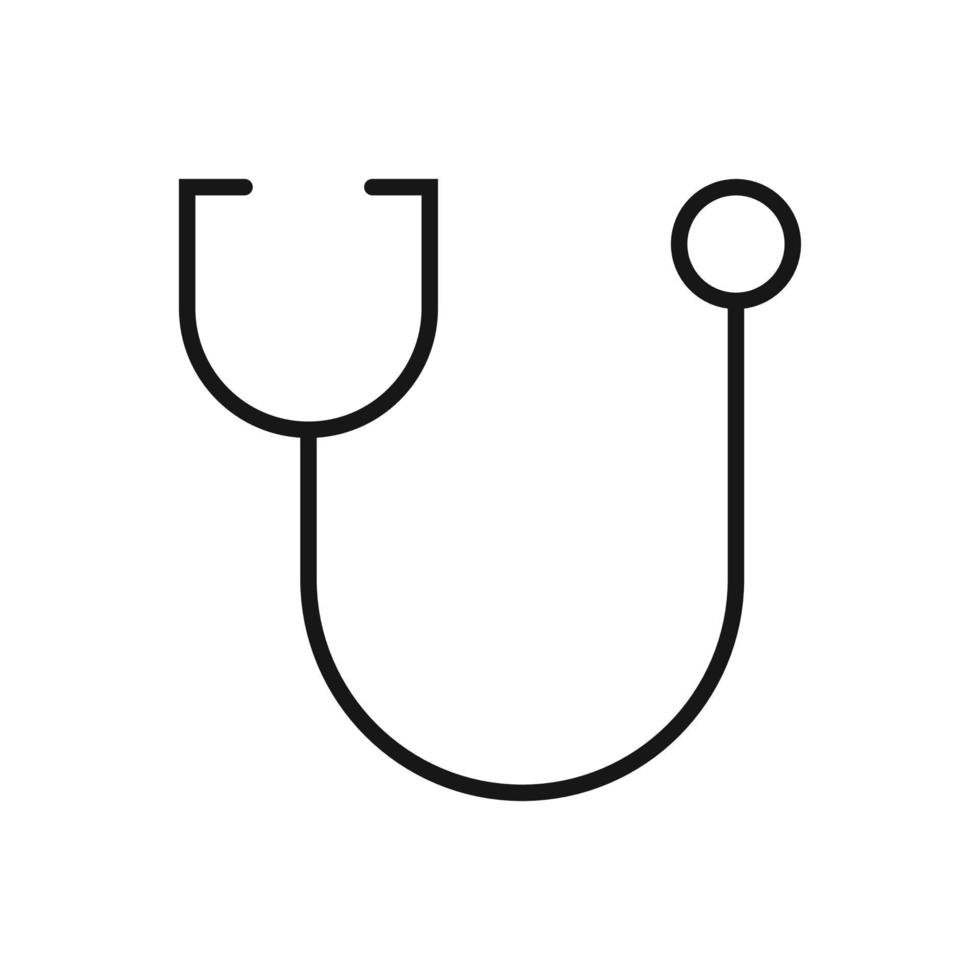 editierbar Symbol von Stethoskop, Vektor Illustration isoliert auf Weiß Hintergrund. mit zum Präsentation, Webseite oder Handy, Mobiltelefon App
