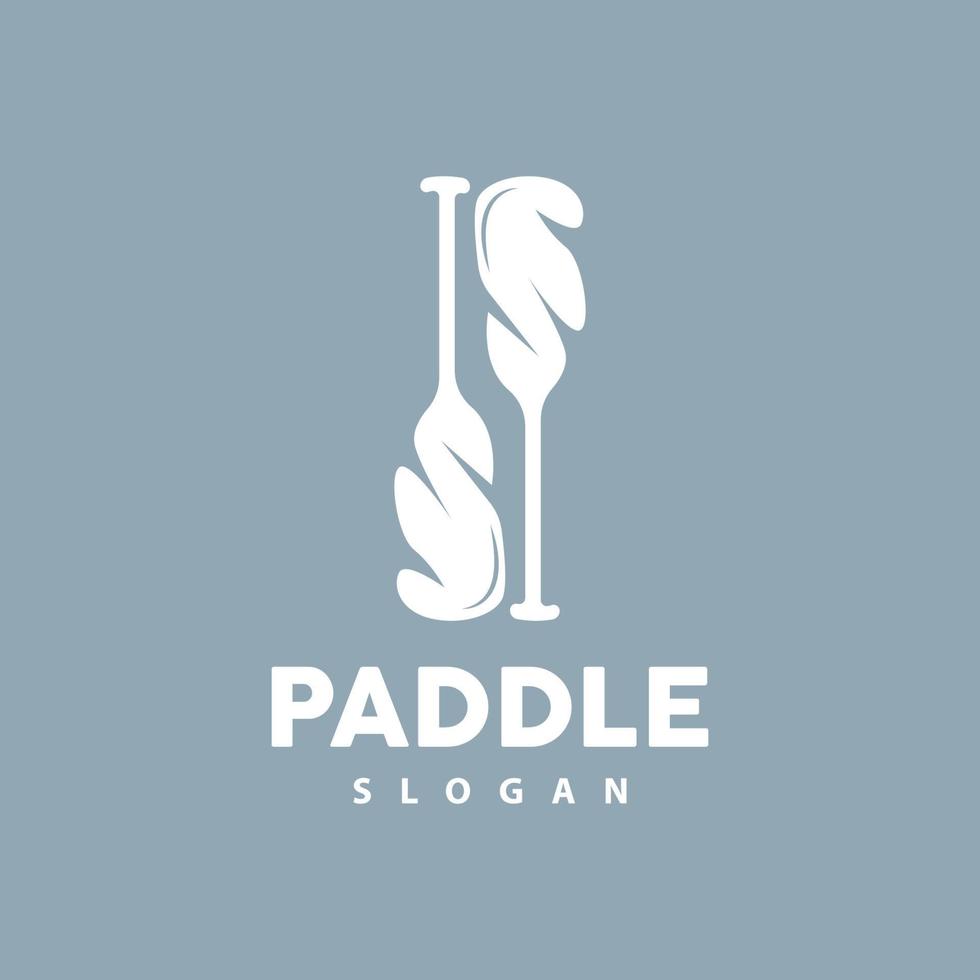 paddla logotyp, båt paddla vektor, korsade paddla ikon, illustration symbol enkel design vektor