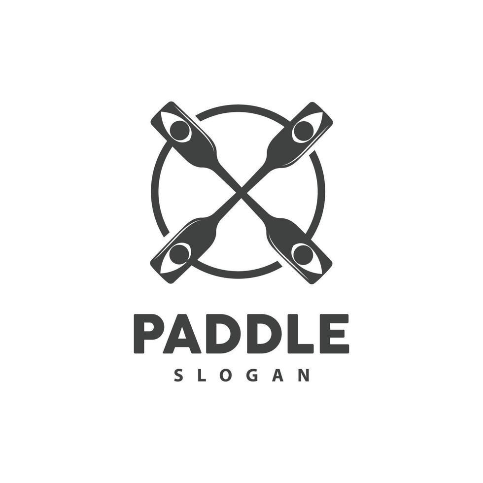 Paddel Logo, Boot Paddel Vektor, gekreuzt Paddel Symbol, Illustration Symbol einfach Design vektor