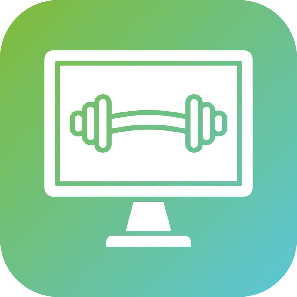 online Fitnessstudio Vektor Symbol Stil