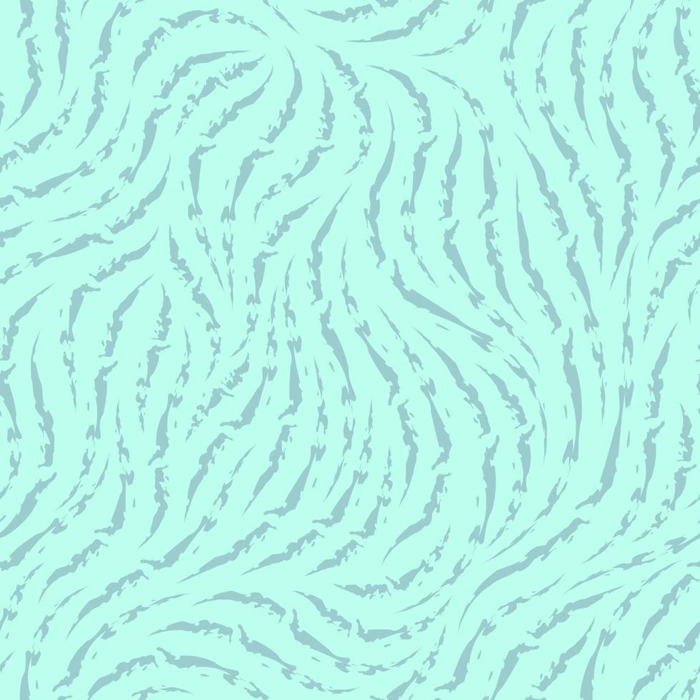 Vektor nahtlose Textur. Muster von heterogenen zerlumpten Linien in trendigen Farben auf blauem Hintergrund.