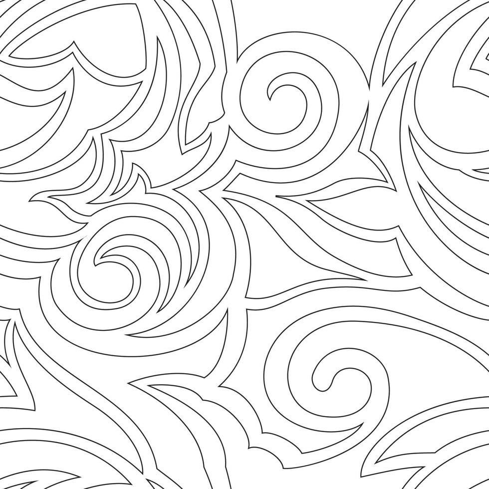 vektor konsistens av svart färg isolerad på vit bakgrund spiraler och abstrakta former.