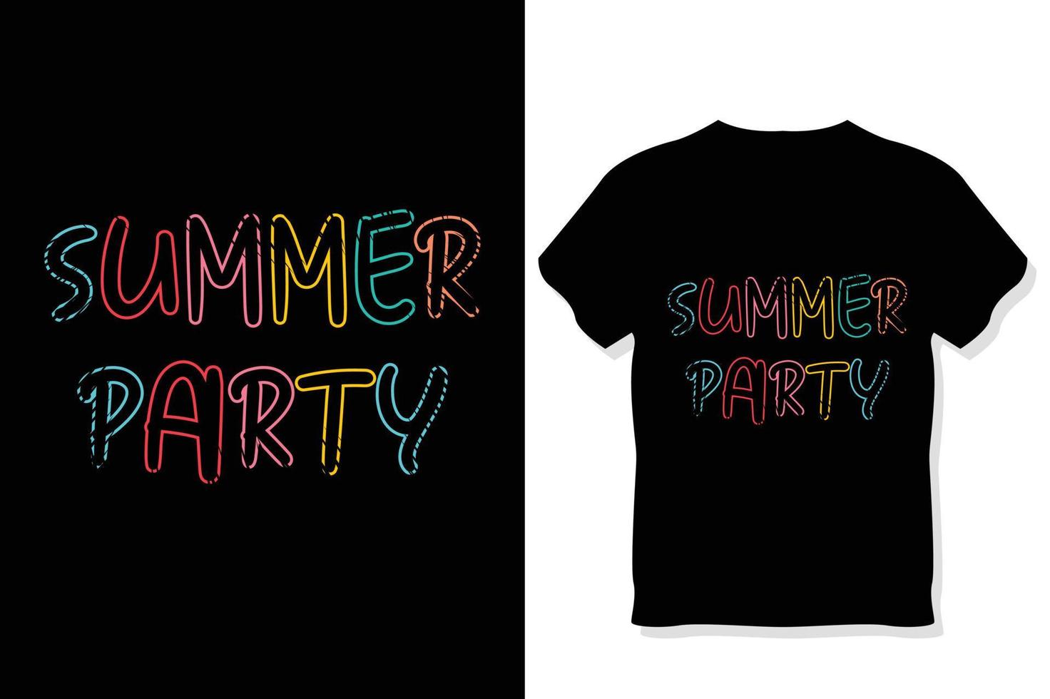 Sommer- Party t Hemd ,Sommer Typografie t Hemd Design vektor
