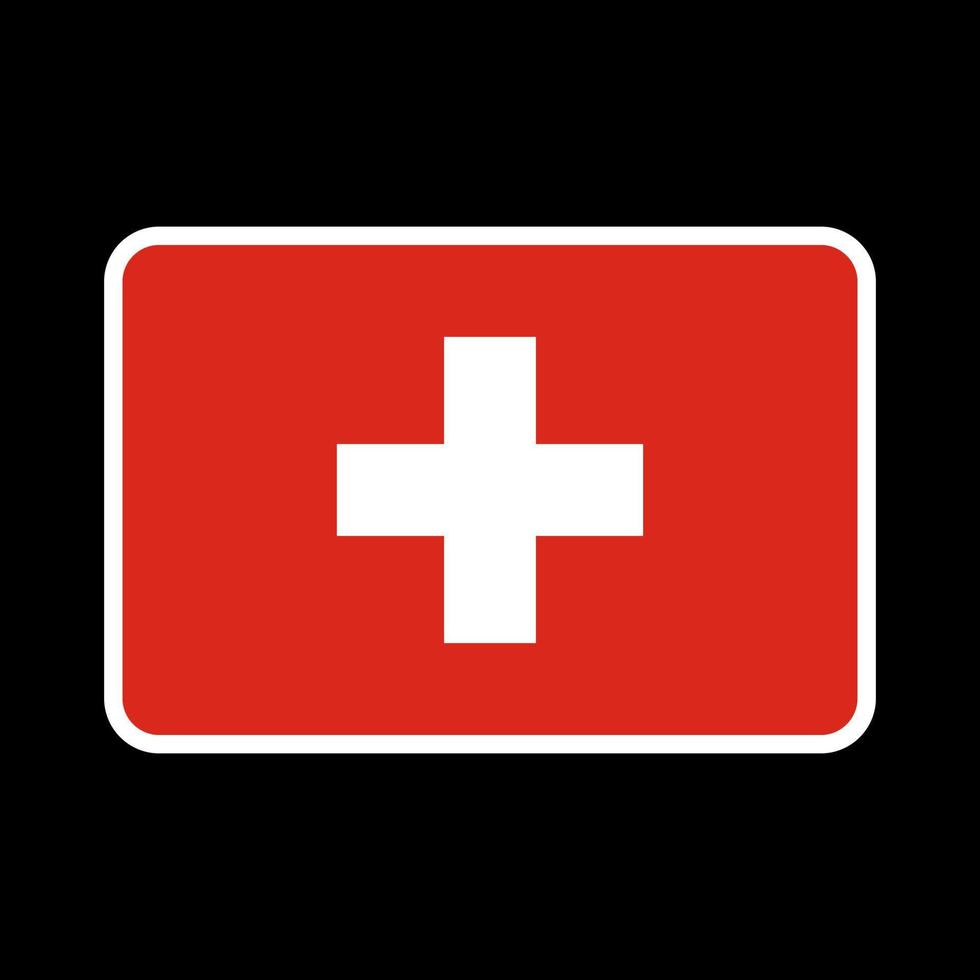 schweiz flagga, officiella färger och proportioner. vektor illustration.