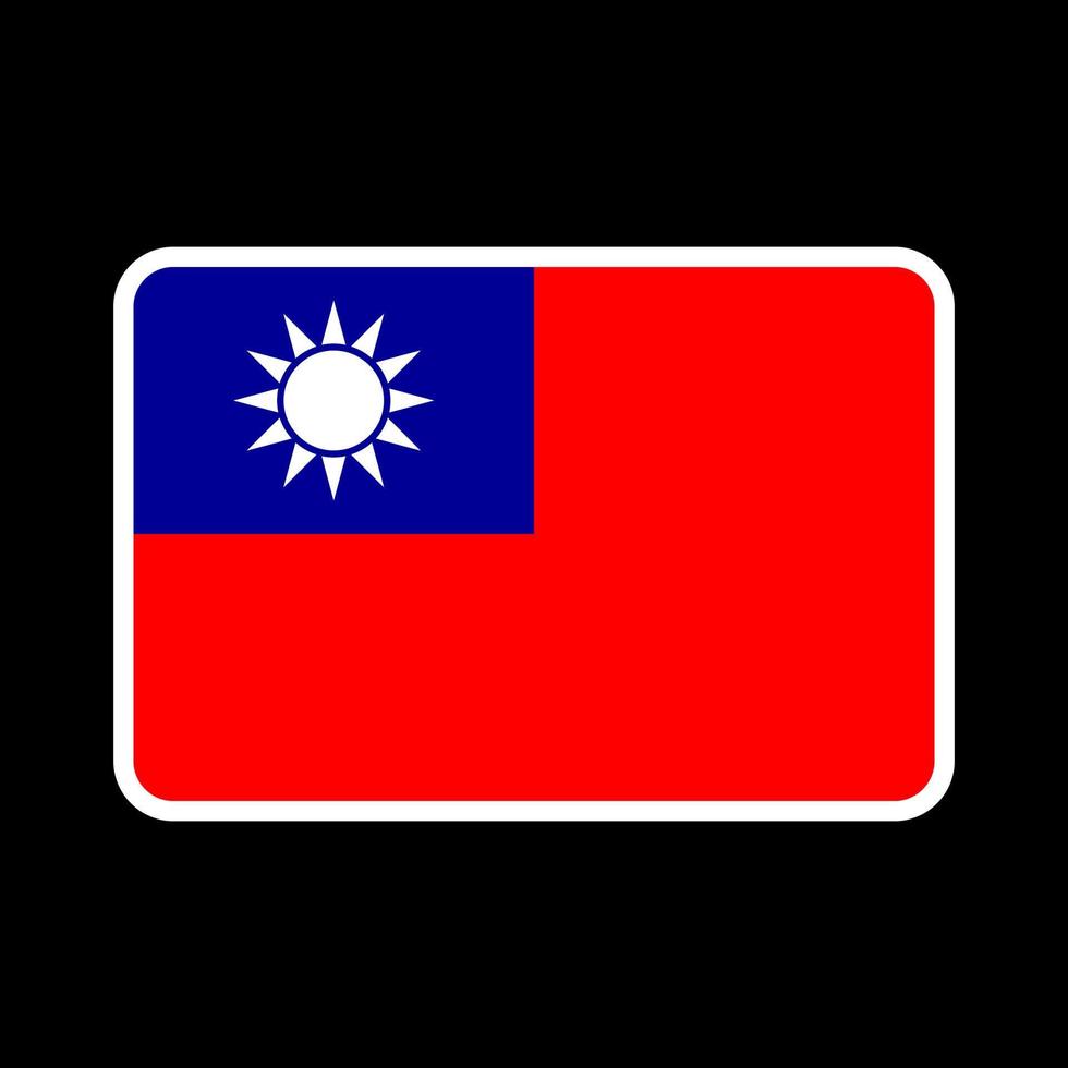 Taiwan-Flagge, offizielle Farben und Proportionen. Vektor-Illustration. vektor