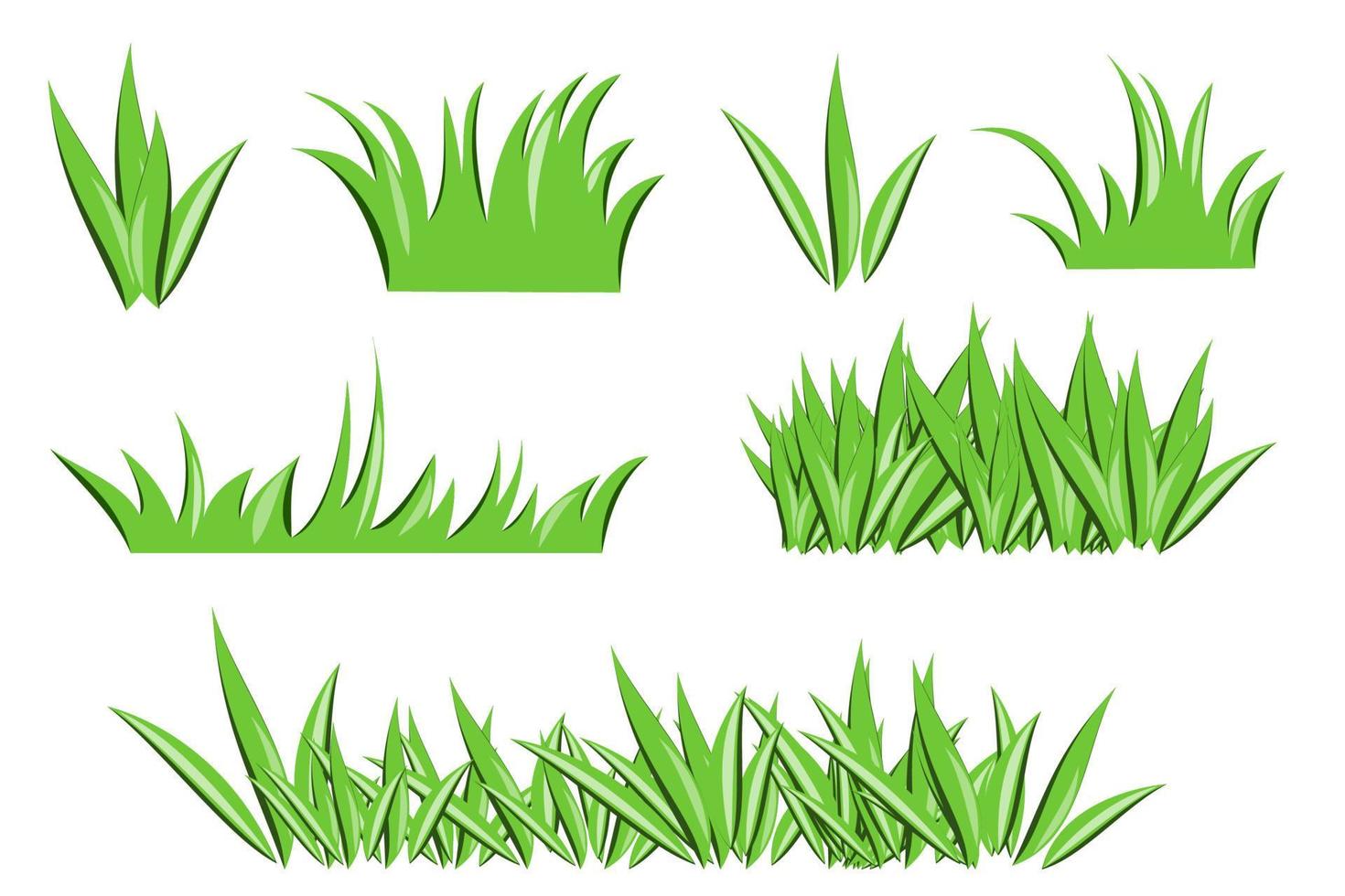 gräs element. gräs tecknad serie vektor