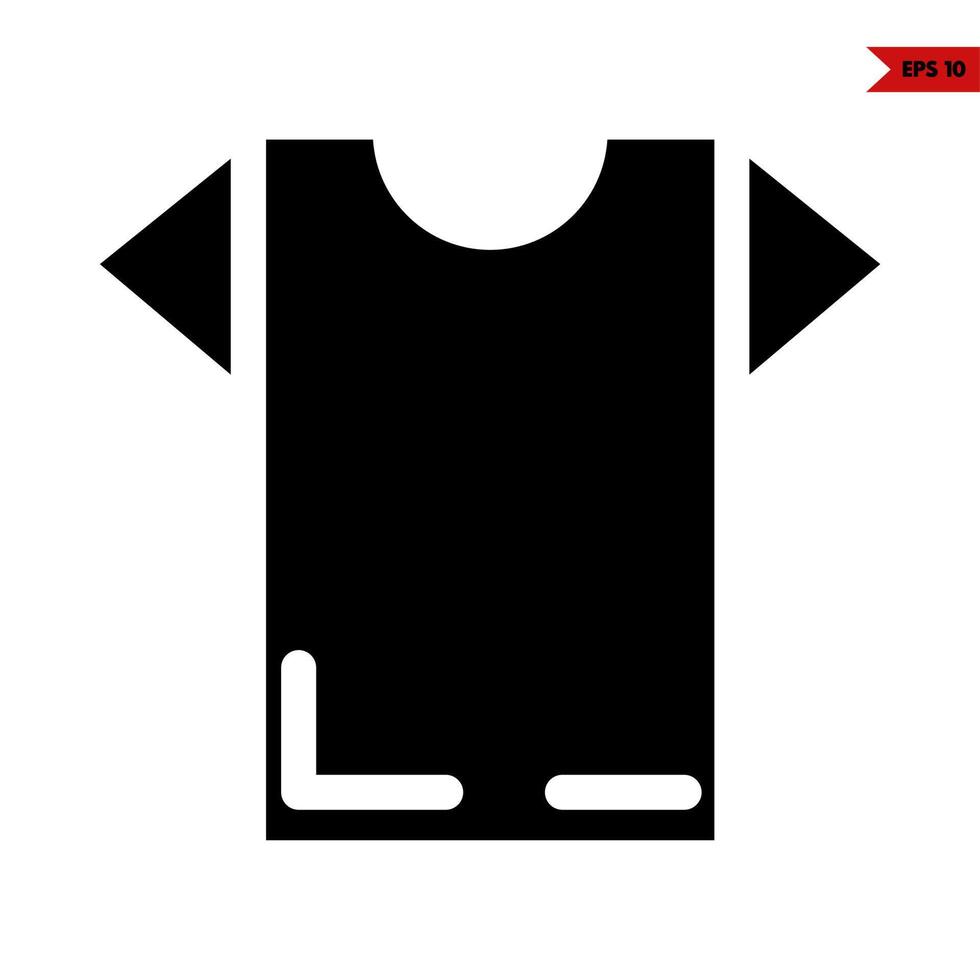 T-Shirt-Glyphe-Symbol vektor