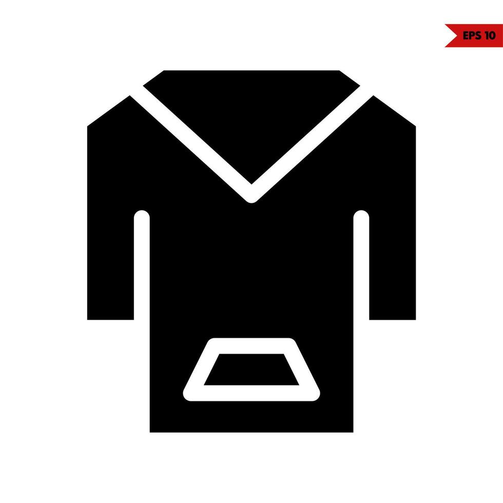 T-Shirt-Glyphe-Symbol vektor