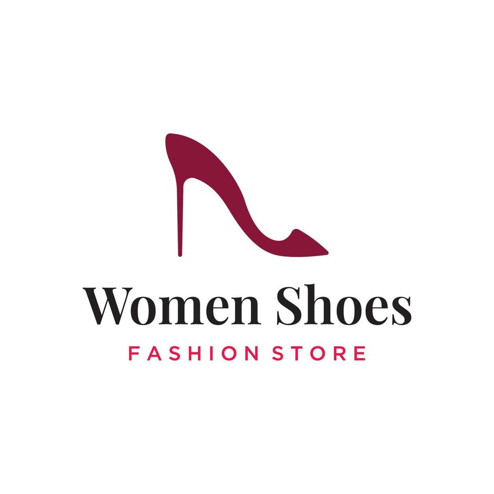 Hand gezeichnet elegant und Luxus hoch Hacke kreativ Damen Schuhe kreativ Logo Design. Vorlage zum Geschäft, Damen Schuh Geschäft, Mode, Schönheit. vektor