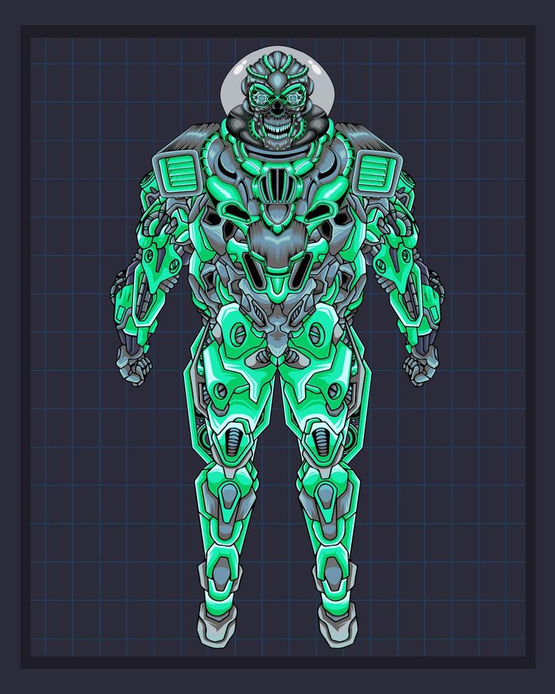 mecha kropp robot illustration, detta är ett idealisk vektor illustration för maskotar och tatueringar eller t-shirt grafik
