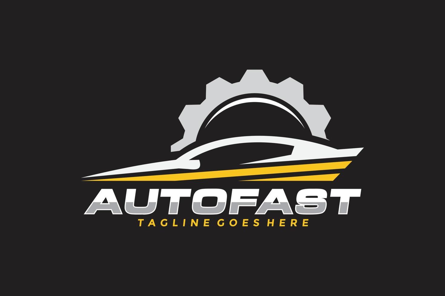 Auto schnell Ausrüstung Logo Emblem vektor