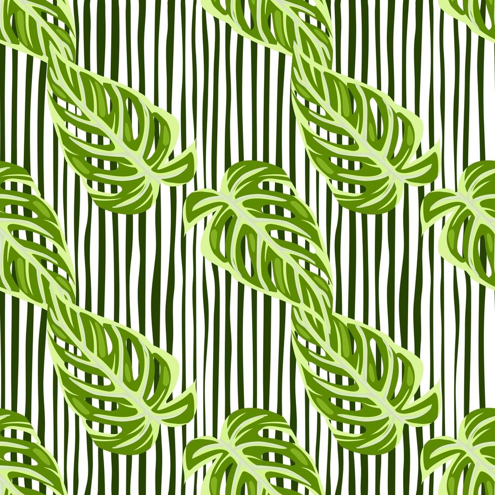 Urwald Blatt nahtlos Muster. exotisch botanisch Textur. Blumen- Hintergrund. dekorativ tropisch Palme Blätter Hintergrund. vektor