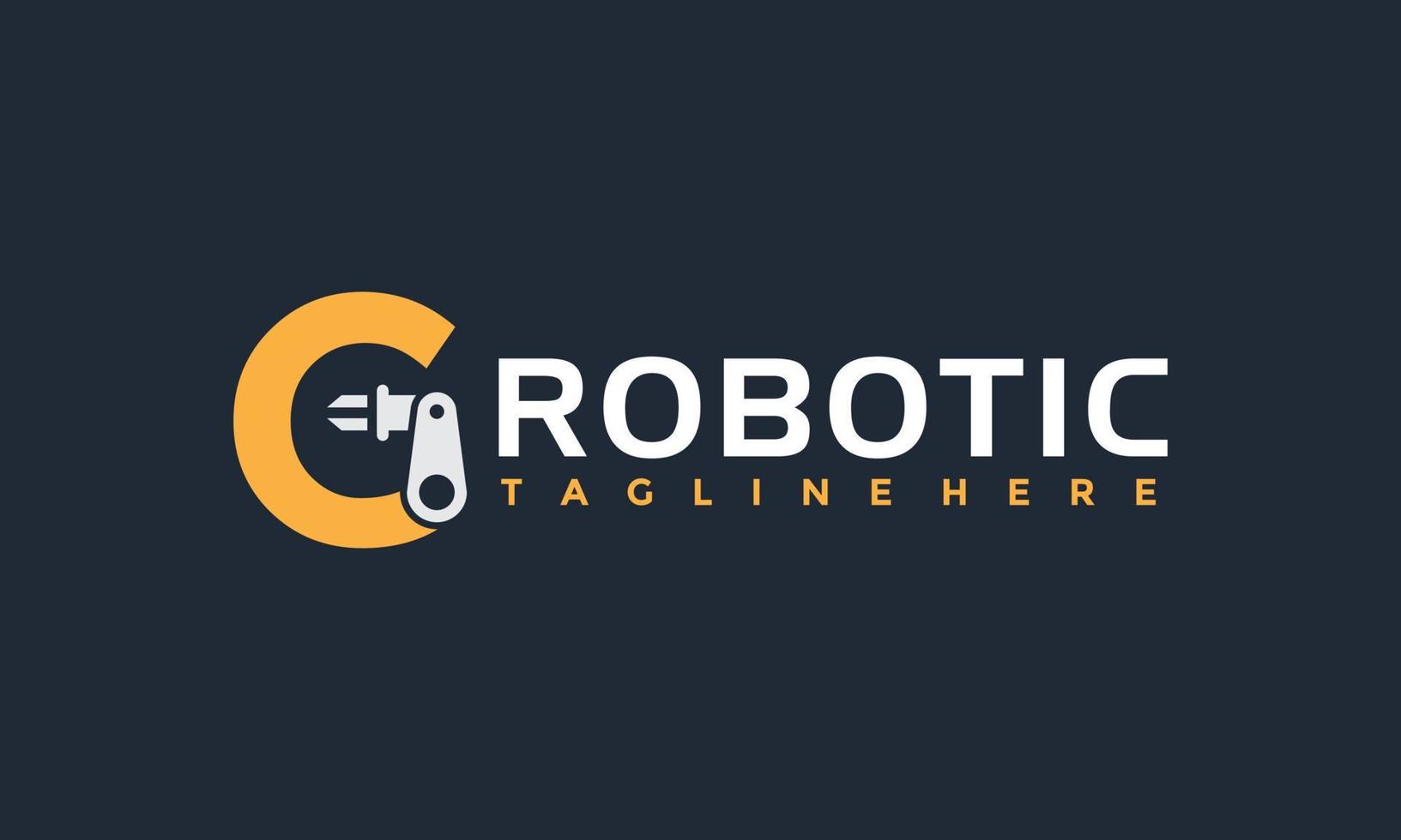 Initialen G Roboter Arm Logo vektor