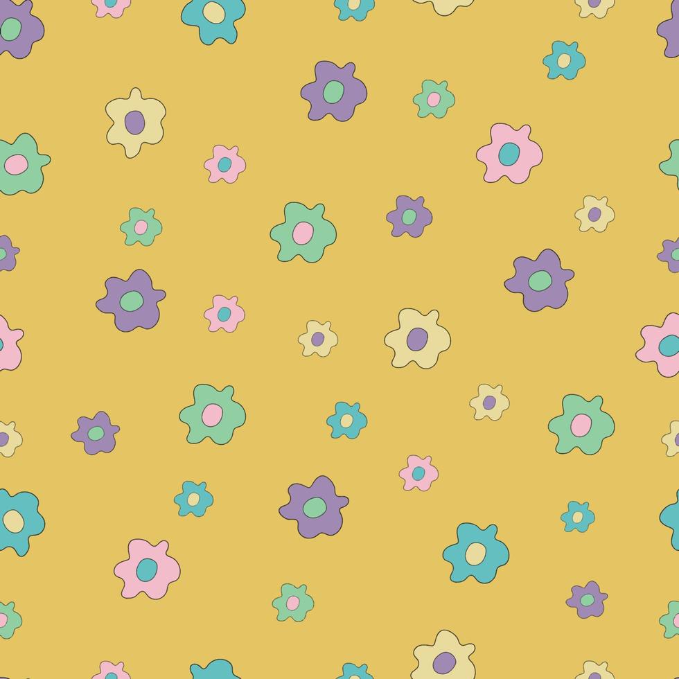 Jahrgang nahtlos Blumen- Muster. Lager Vektor zum Textil- Stoff Design abstrakt Hintergrund