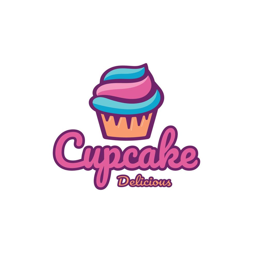 muffin logotyp design vektor illustration mall. muffin bageri icon.cake butik, kakare affär ,vektor