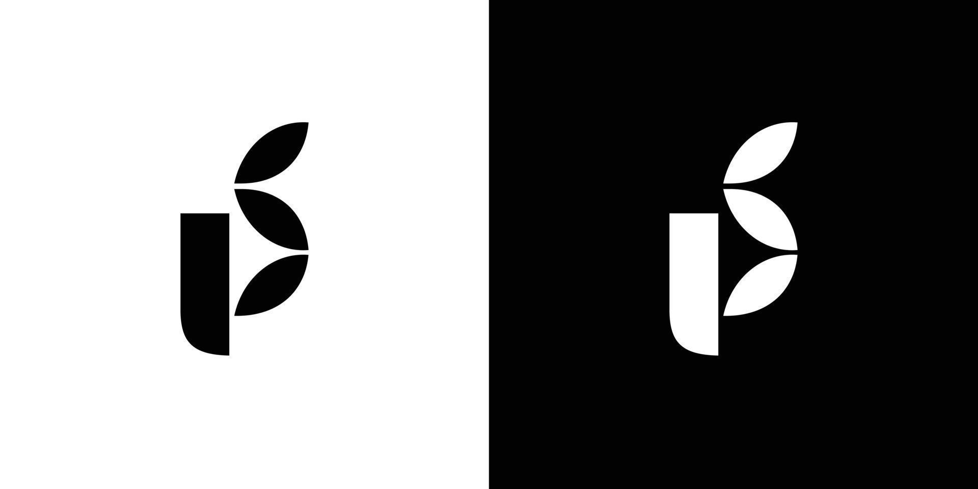 einzigartiges und modernes PS-Logo-Design vektor