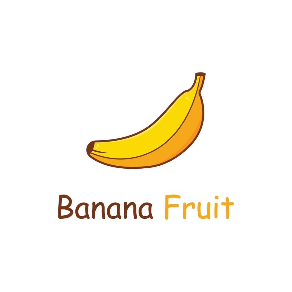 banan frukt logotyp mall vektor illustration