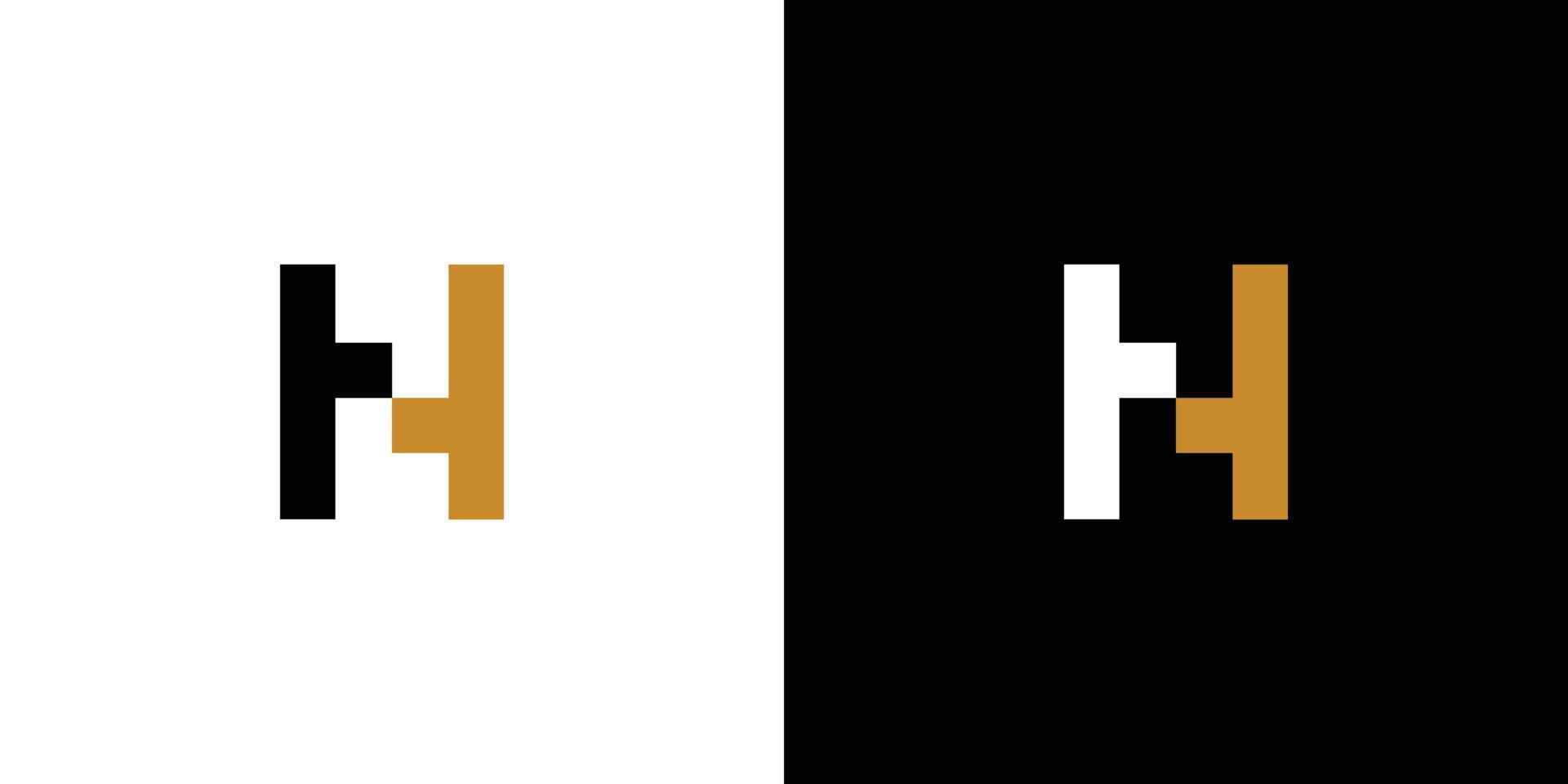 modern och unik h logotyp design vektor