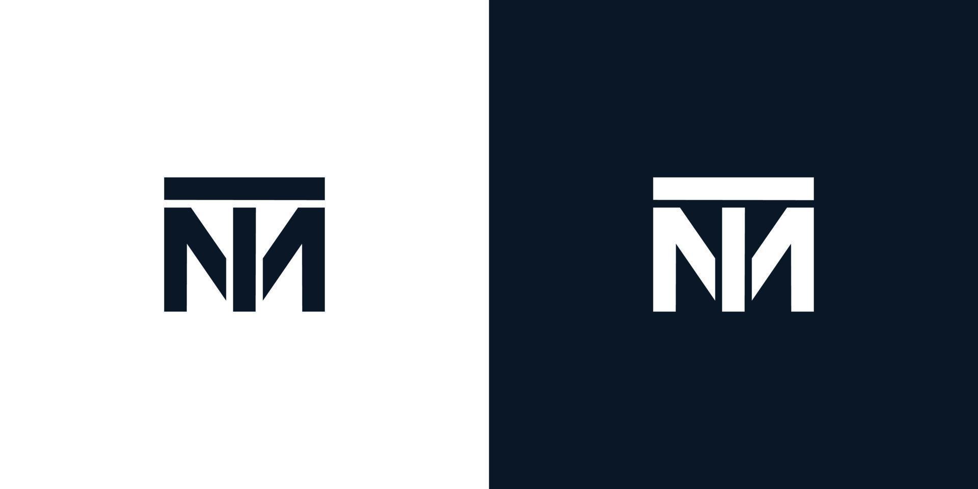 modern och stark brev tm initialer logotyp design vektor