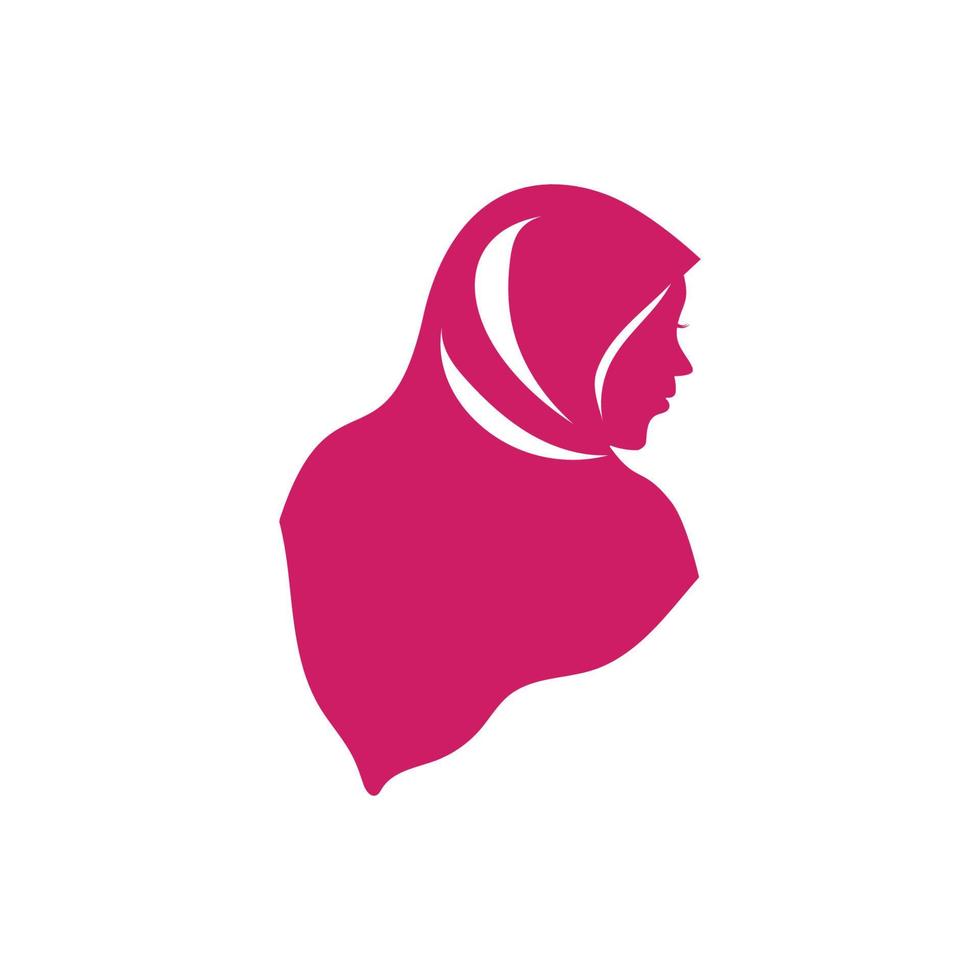 Hijab Logo einfach Design vektor