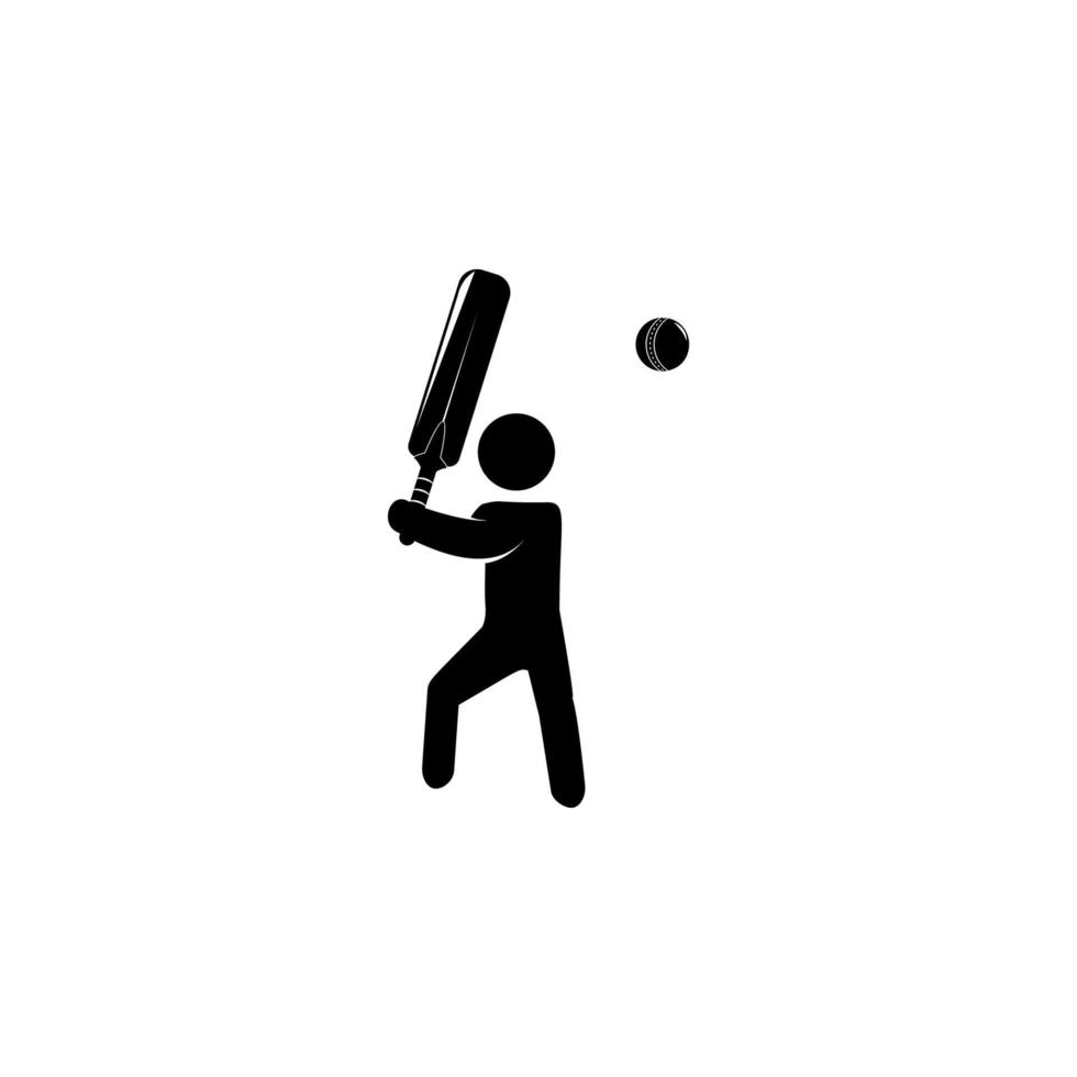 Kricket Spieler Vektor Symbol