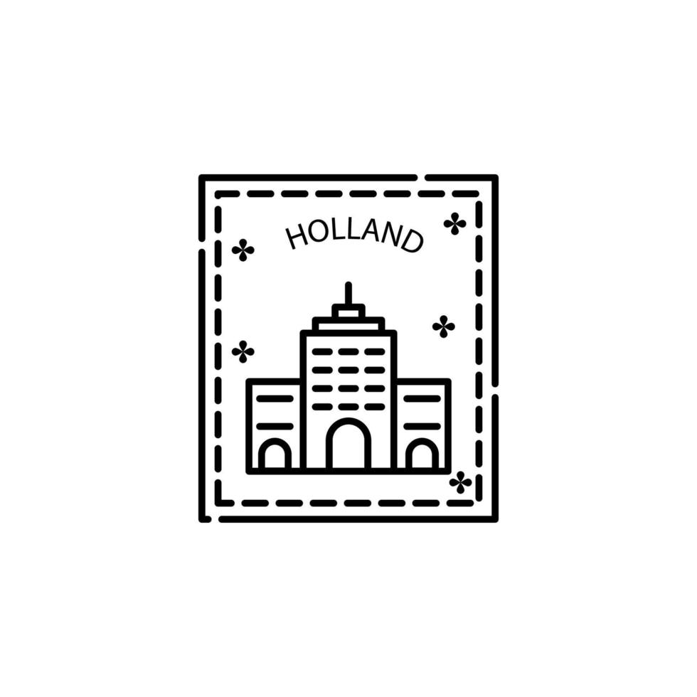 Reisepass Briefmarke, Visa, Holland Vektor Symbol