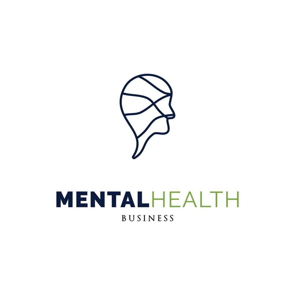 mental Gesundheit Beratung Symbol Logo Design Vorlage vektor