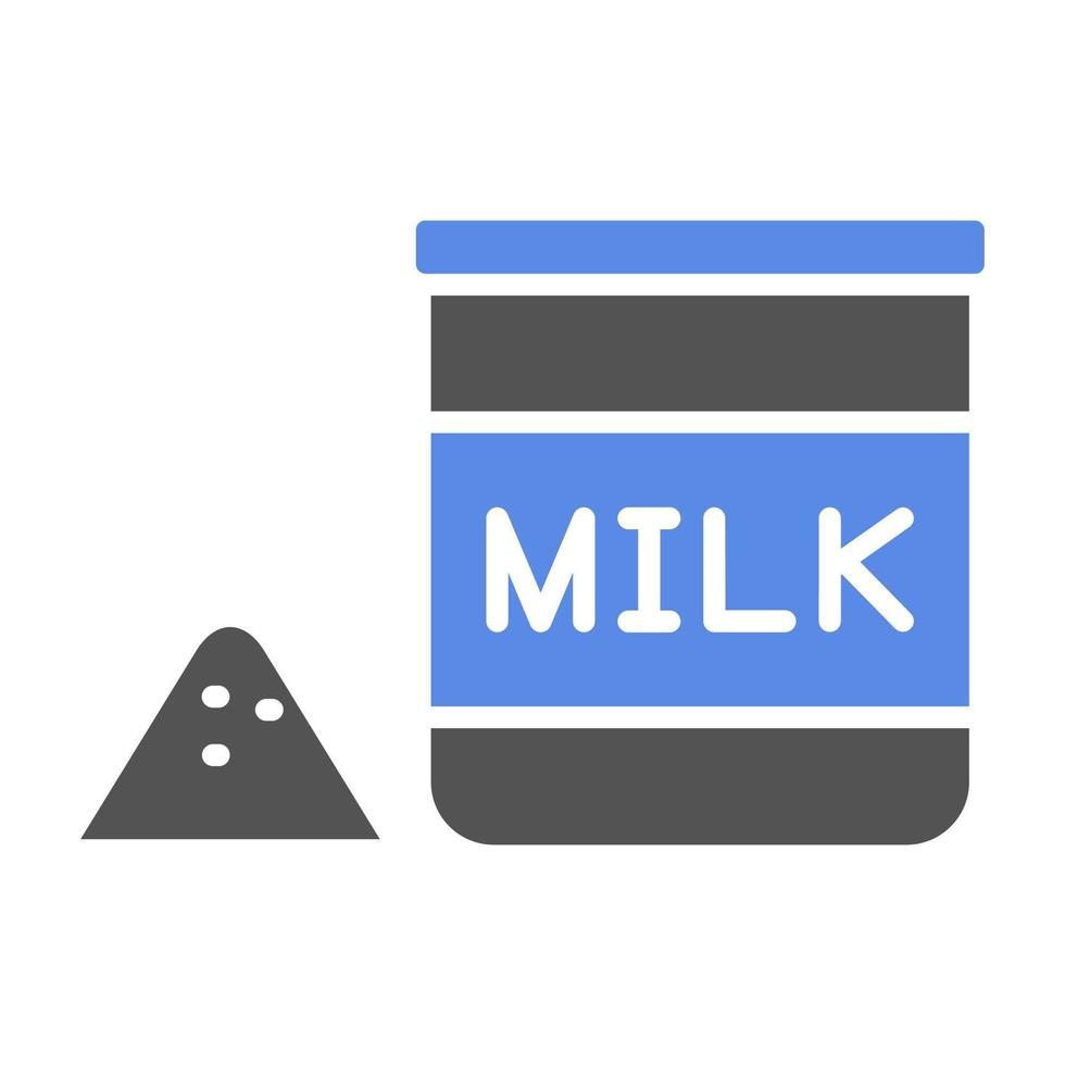 mjölk pulver vektor ikon stil