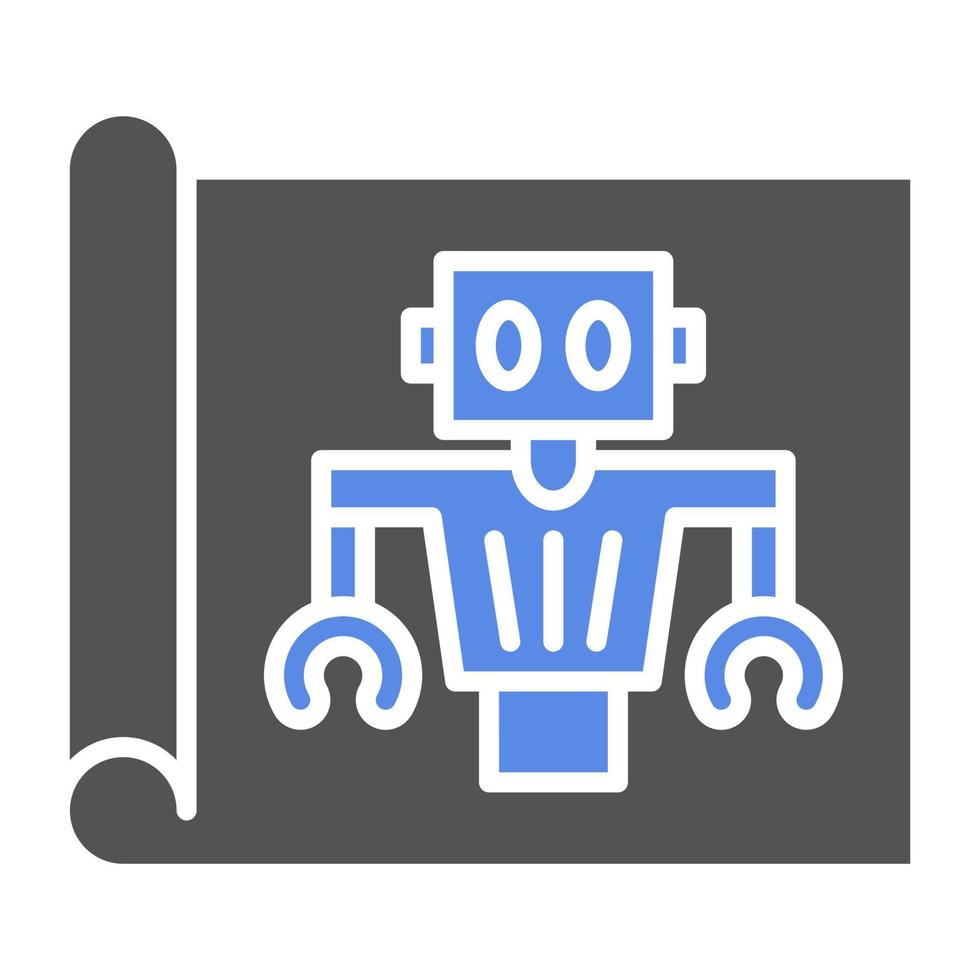 Roboter Entwurf Vektor Symbol Stil