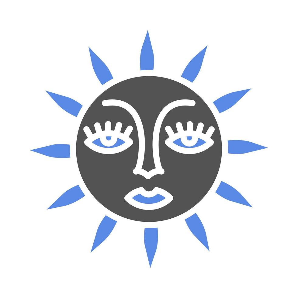 Sonne mit Gesicht Vektor Symbol Stil