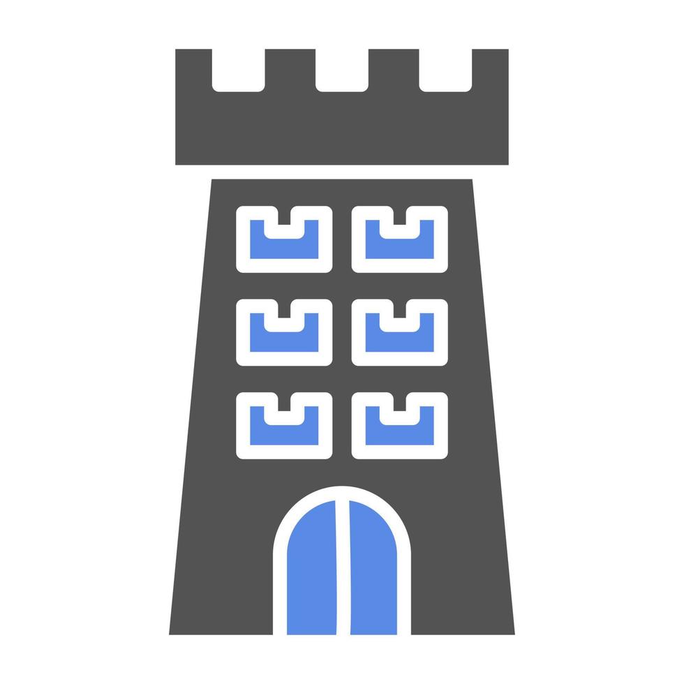 Schloss Turm Vektor Symbol Stil