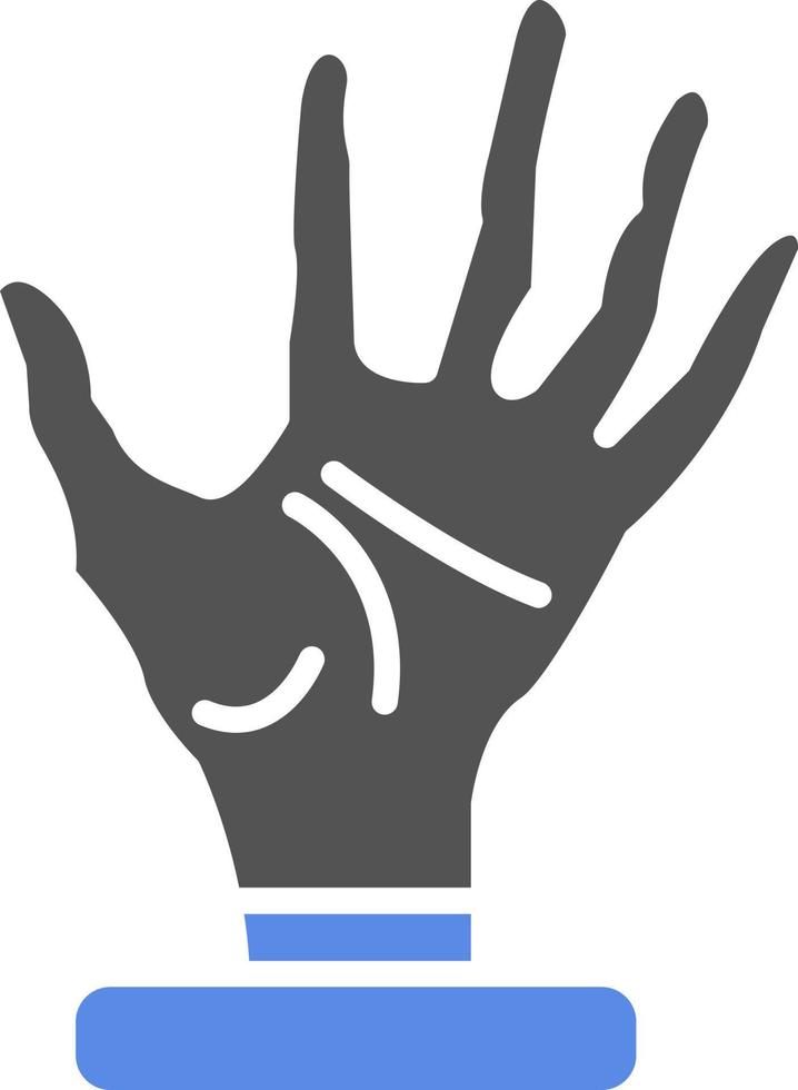 unheimlich Hand Vektor Symbol Stil