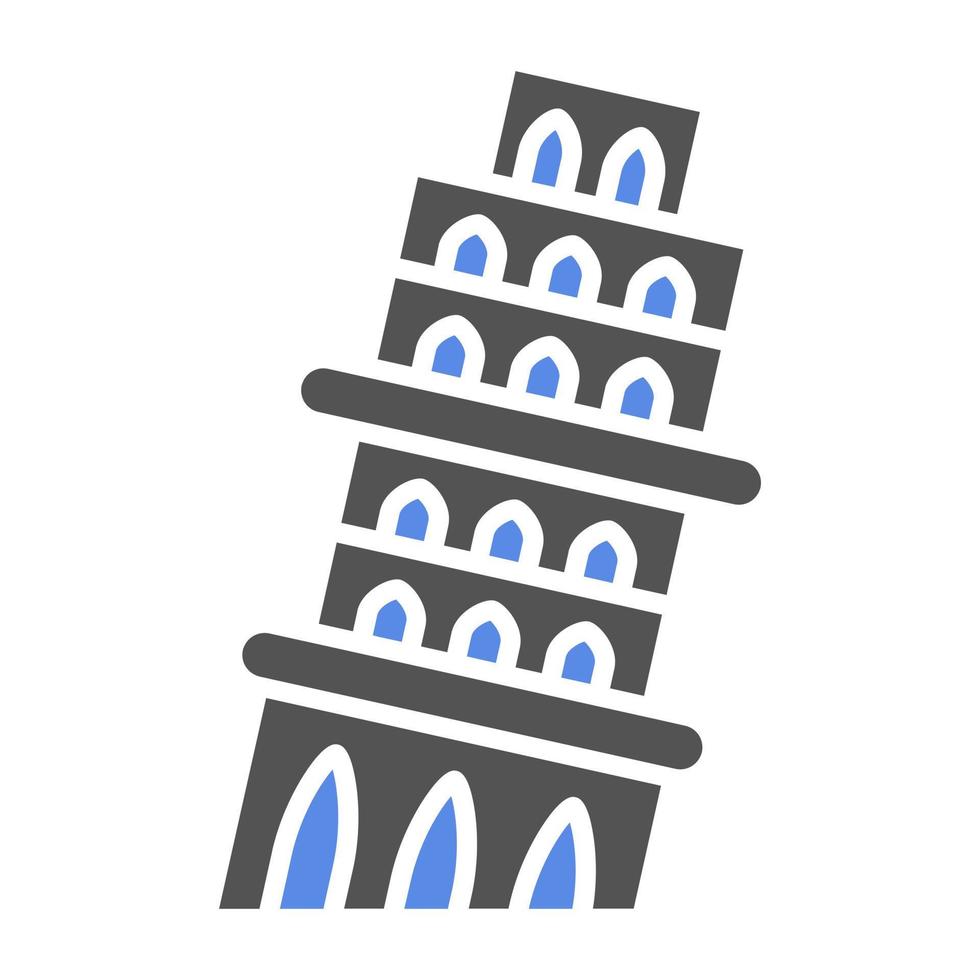 pisa Turm Vektor Symbol Stil