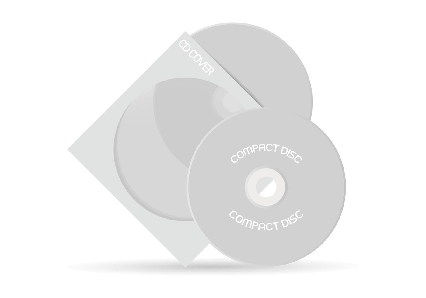 realistisk tom vit kompakt skiva med omslag falsk upp mall. 3d kompakt skiva CD isolerat på vit vektor