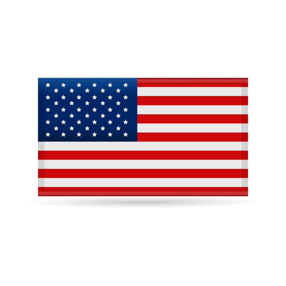 leuchtenden amerikanisch Flagge Vektor Illustration