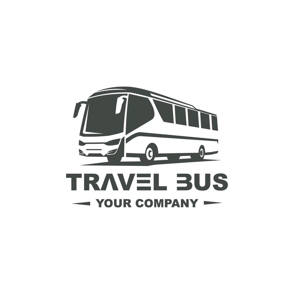 Reisebus-Logo-Vorlage mit weißem Hintergrund. geeignet für Ihre Designanforderungen, Logos, Illustrationen, Animationen usw. vektor