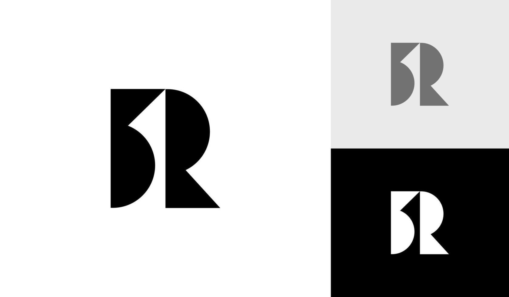 bokstaven r monogram logo design vektor