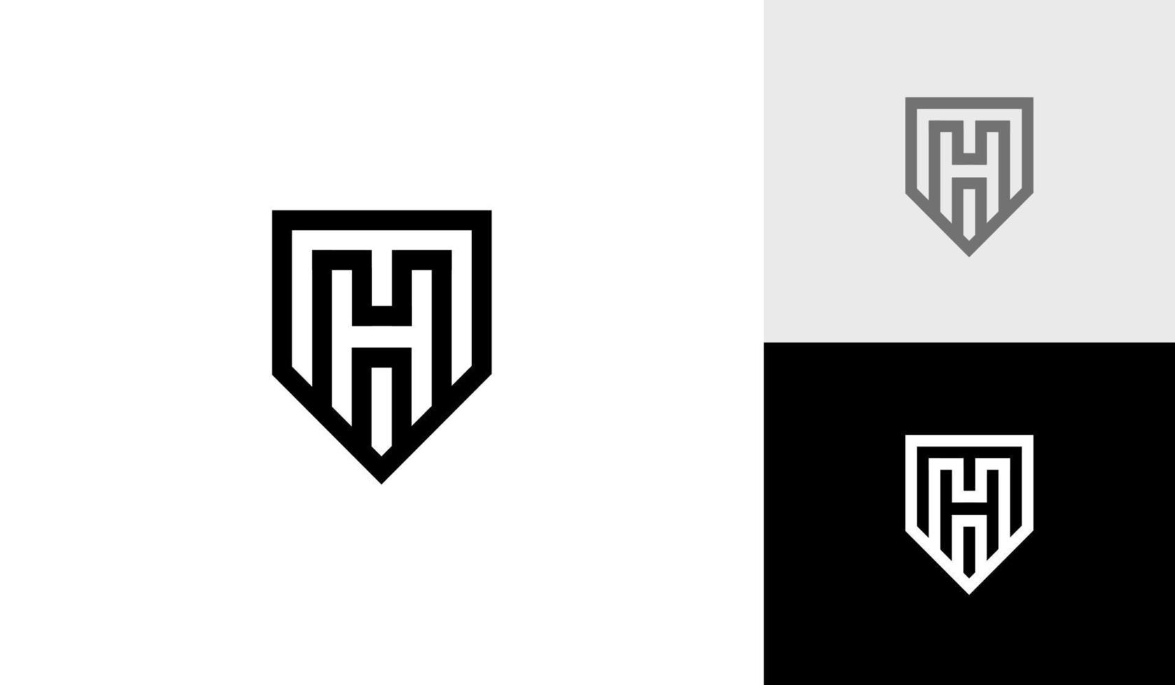 brev mh eller hm monogram logotyp design vektor