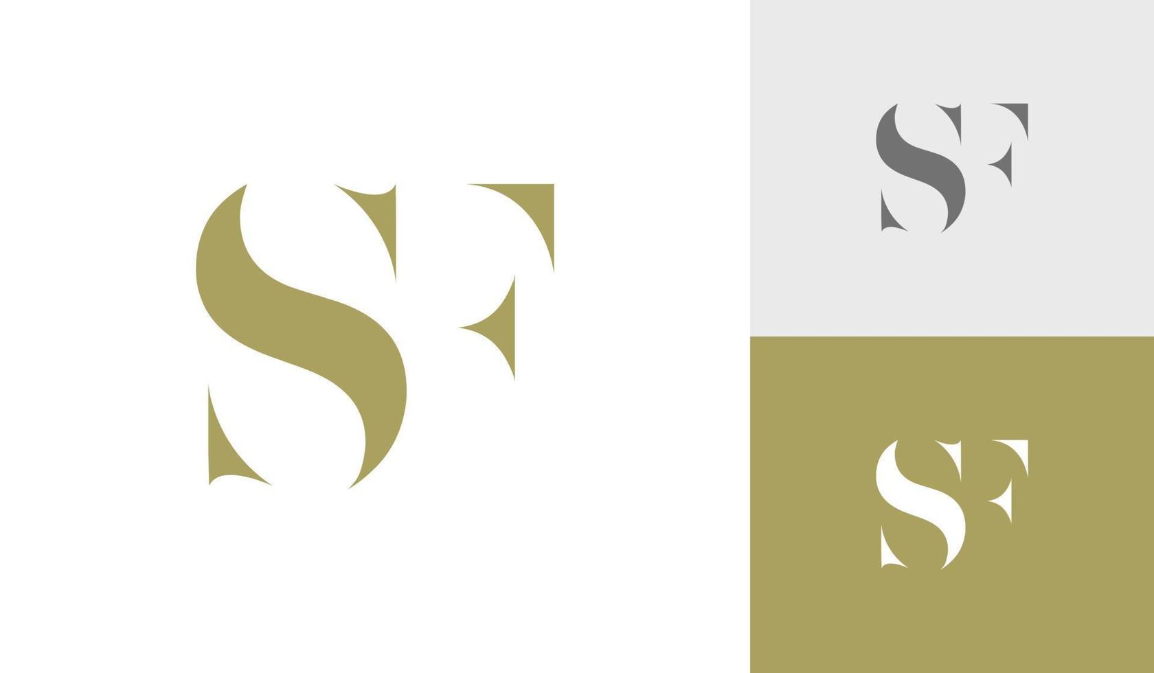 brev sf eller första sf monogram logotyp design vektor