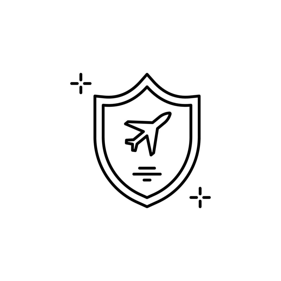 Flugzeug, Sicherheit, Flughafen Vektor Symbol