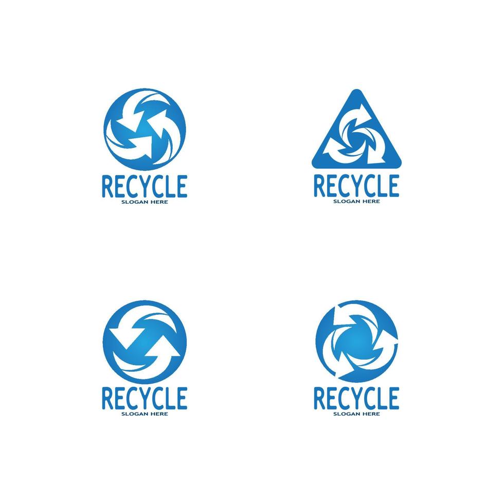 återvinna ikon - återvinning symbol återanvändning vektor grafik logotyp