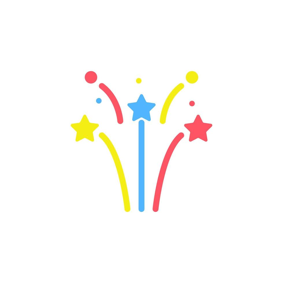 Feuerwerk farbig Vektor Symbol