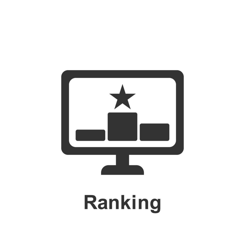 uppkopplad marknadsföring, ranking vektor ikon