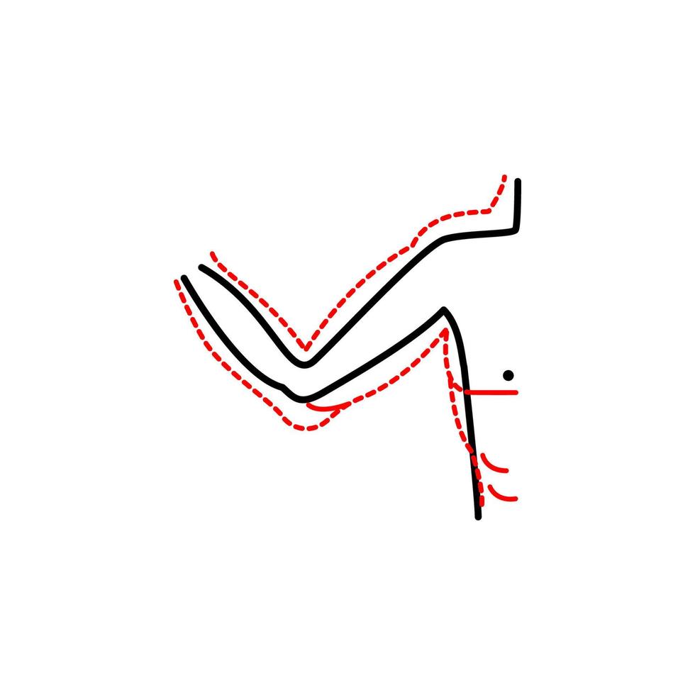 Brachioplastik, Arm, Mann Vektor Symbol