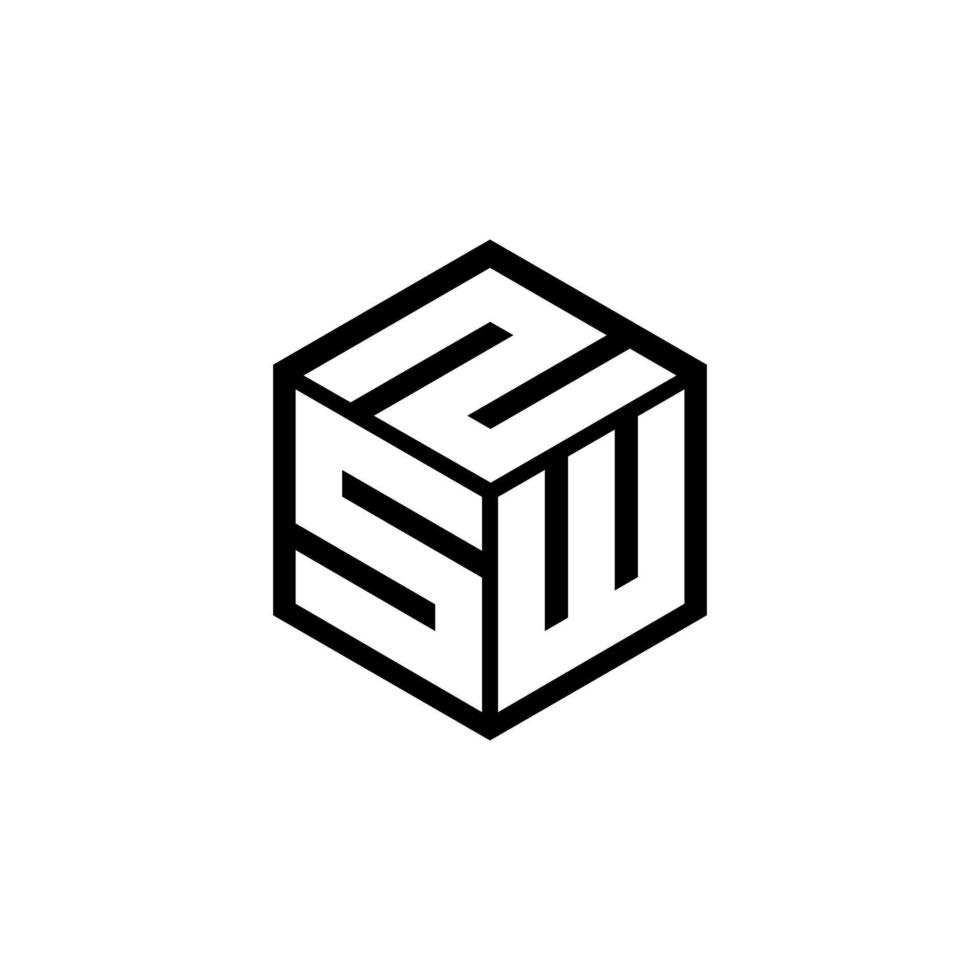 swz brev logotyp design i illustration. vektor logotyp, kalligrafi mönster för logotyp, affisch, inbjudan, etc.