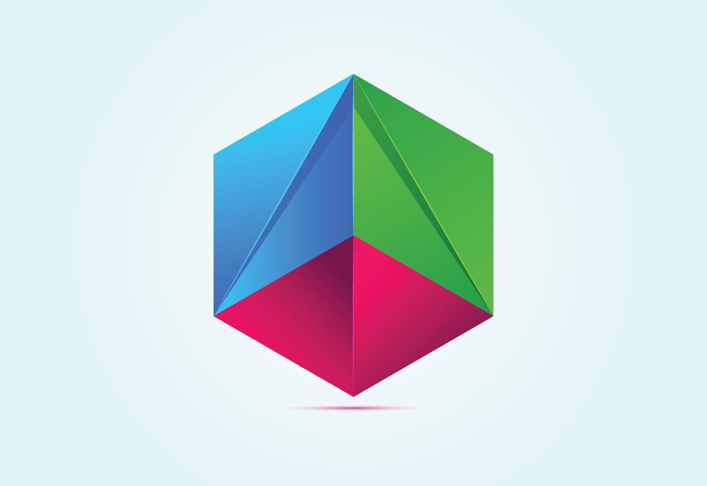 kreativ Polygon Logo Design mit Gradient Farbe, Vektor Illustration