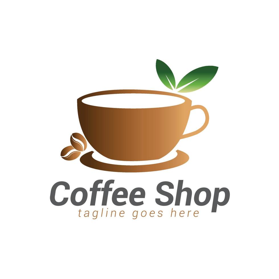 kaffe affär logotyp mall design, lämplig för kaffe och te affär. vektor