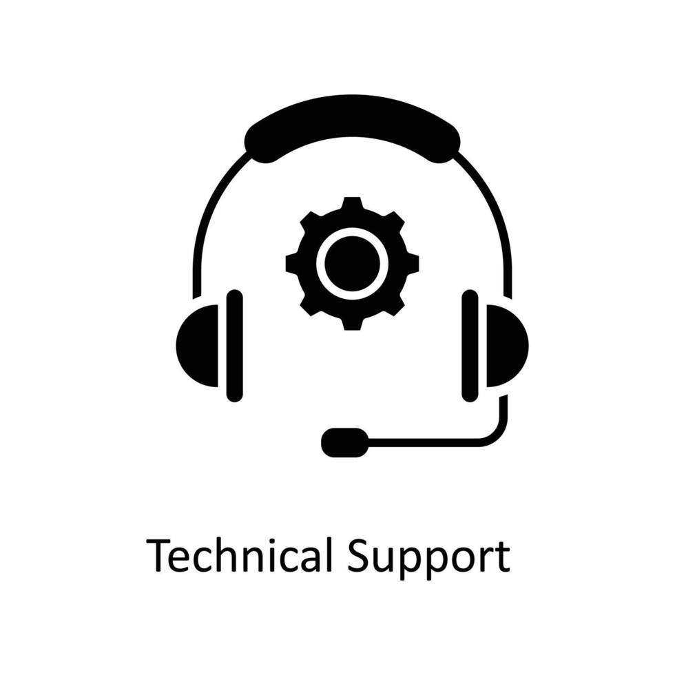 technisch Unterstützung Vektor solide Symbole. einfach Lager Illustration Lager