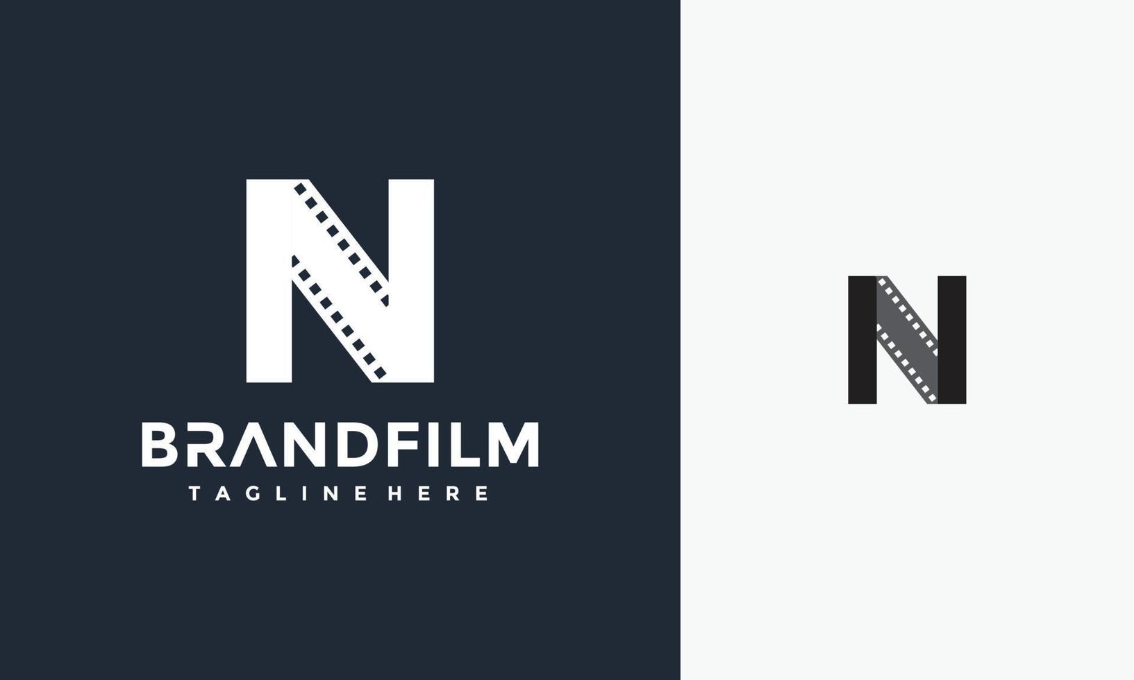 Initiale n Film Film Logo vektor